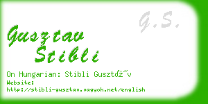 gusztav stibli business card